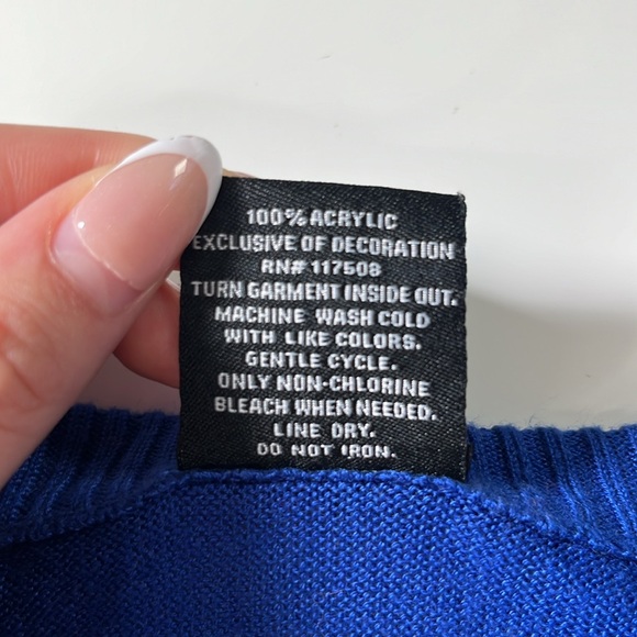 Blue Chillin with my snowmies snowman holiday ugly christmas sweater size M - Picture 9 of 9